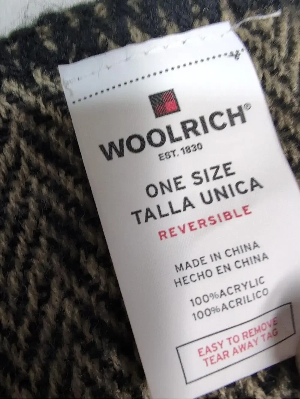 Woolrich Blanket Wrap Shawl Poncho Plaid Herringbone Reversible One Size (1339)